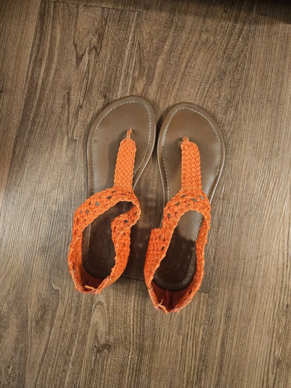 Candie's Sandals Womens 8.5 Orange Y2K Vintage